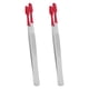 thumbnail image 3 of 2 piezas pinzas de sello de acero inoxidable con puntas de goma de punta plana recolectando pinzas para estampillas pinzas de goma pinzas con punta de goma con punta de goma, 3 of 4