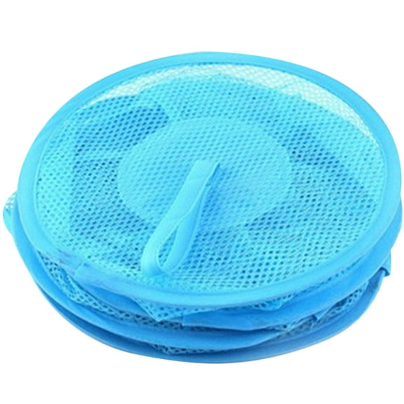 PAMINGONO 1Pcs Hanging Mesh Hamper Sky Blue Polyester Multi Layer Design For Toy Organizer And Laundry