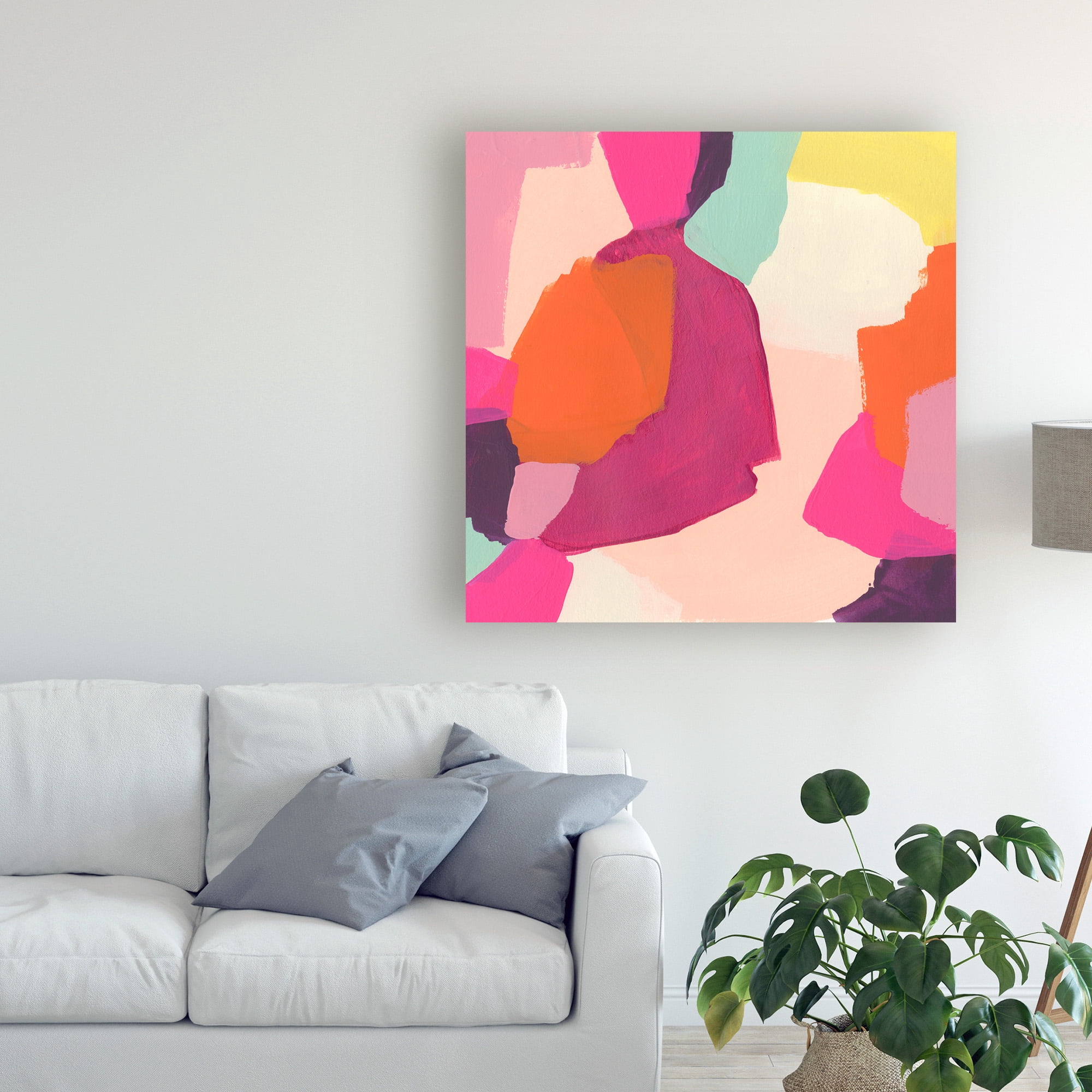 Trademark Fine Art 'Pink Slip I' Canvas Art by June Erica Vess