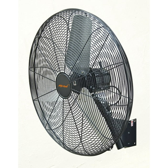 Ventilador De Pared Mytek 3363 Negro Con 3 Aspas Color Plateado De Metal, 30 De Diámetro 127 v Mytek Mytek 3363/ de pared Industrial
