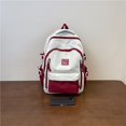 thumbnail image 2 of 2024 Summer New Student School Bag Backpack Soft Material Capacity Large Upper Body Easy Ergonomic Red, 2 of 6