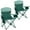 Green, variant on Sophia & William Camping Chairs 2 Pack Portable Outdoor Folding Chairs with Cooler Bag & Side Pocket, Black