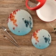 thumbnail image 2 of SKYSONIC Red Japanese Maple Leaves Pot Holders Trivets, 2 Pcs Heat Resistant Trivets,Pine Tree Birds Cotton Thread Weave Mats for Hot Pads Pans Pot Bowl Teapot for Kitchen Decor, 2 of 7