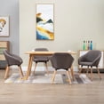 thumbnail image 1 of vidaXL Dining Chairs 4 pcs Taupe Fabric, 1 of 5