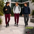 thumbnail image 7 of Pro Athlete Boys Sweatpants - 3 Pack Active Performance Fleece Jogger Pants for Kids (8-20), 7 of 7