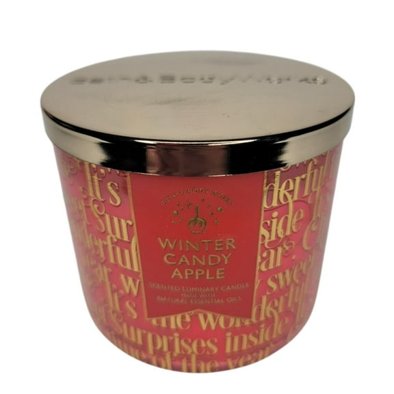 Bath and Body Works Winter Candy Apple 3-Wick Scented Candle (14.5 OZ / 411 G)