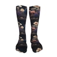 thumbnail image 5 of Rateoe White Purple Flower Chicken print Women's Men's Novelty 20in Crew Socks Cotton Socks Knee High Socks for Walking,Running,Nurses,Pregnancy-One Size, 5 of 8