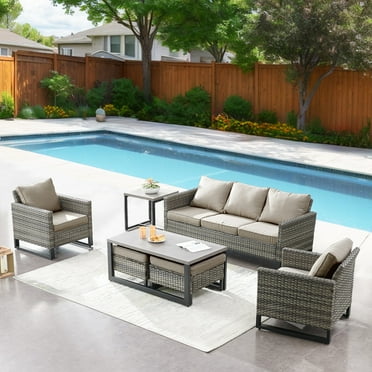 POCASSY 7 Piece Sofa Seating Group with Cushions