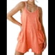 thumbnail image 2 of de Verano para Mujer, Informales, Sin Mangas, Holgados, con Tirantes Finos, con Bolsillos Color Naranja XL, 2 of 10