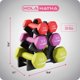 thumbnail image 3 of Set de Mancuernas HolaHatha 9 kg de Neopreno con Soporte Multicolor, 3 of 7