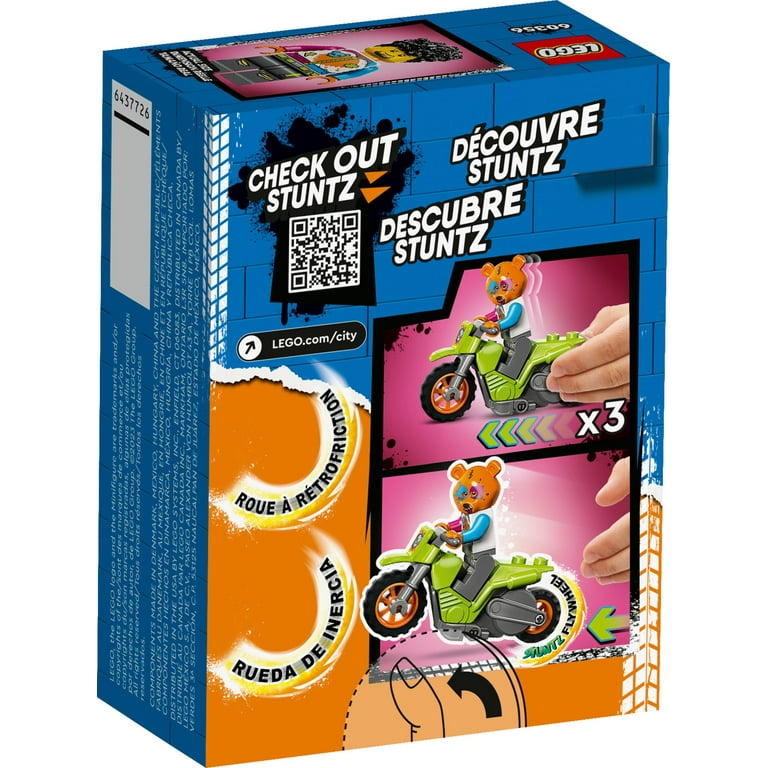LEGO City Stuntz Bear Stunt Bike Builder Set, Race Motorbike
