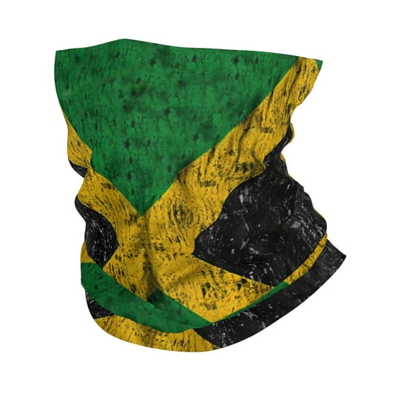 Neck Gaiter Face Mask Men Women Jamaica Flag Proud Jamaicans Seamless Bandana Face Cover Scarf Mask Balaclava Headband