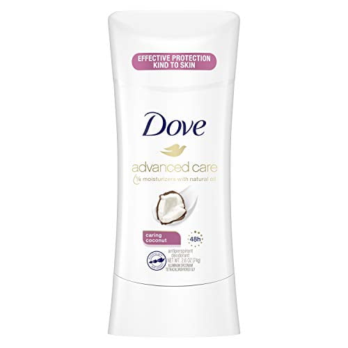 Dove Advanced Care Antiperspirant Deodorant Stick for Women, Caring Coconut, for 48 Hour Protection And Soft And Comfortable Underarms, 2.6 oz