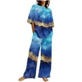 thumbnail image 1 of Hauts à Manches Courtes pour Femmes Costume d'Été Mode Short Imprimé Pantalons Colorés Costume Décontracté Deux Pièces Hauts à Manches Courtes pour Femmes Hauts d'Été pour Femmes avec Manches, 1 of 6