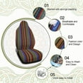 thumbnail image 3 of Unique Bargains 7 Pcs Baja Blanket Bucket Car  Cover Automotive Ethnic Style, 3 of 7