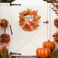 thumbnail image 2 of 17in Fall Wreath, Autumn Wreath for Front Door, for Home Wall Porch Outdoor/Indoor Harvest Thankgivings Holiday Decorations, 2 of 13