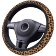 thumbnail image 1 of Animal Leopard Print Steering Wheel Cover Non-Slip Elastic Universal Accessories Fit Suvs Vans Sedans Cars Trucks Decor, 1 of 7