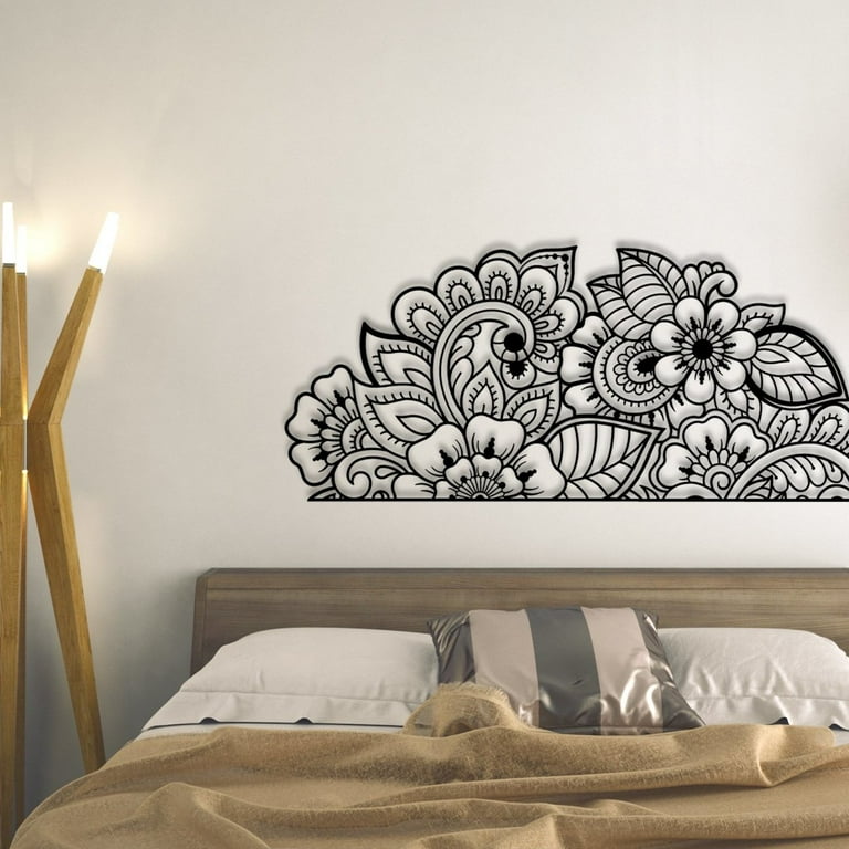 Durga Flower Mandala Wall Art 2 Piece Wall Art Metal Wall