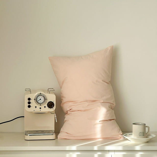 Chmadoxn Cotton Retro Pillowcase Literary Small Fresh Color Cream Color Washed Cotton Pillowcase Cream pillowcase