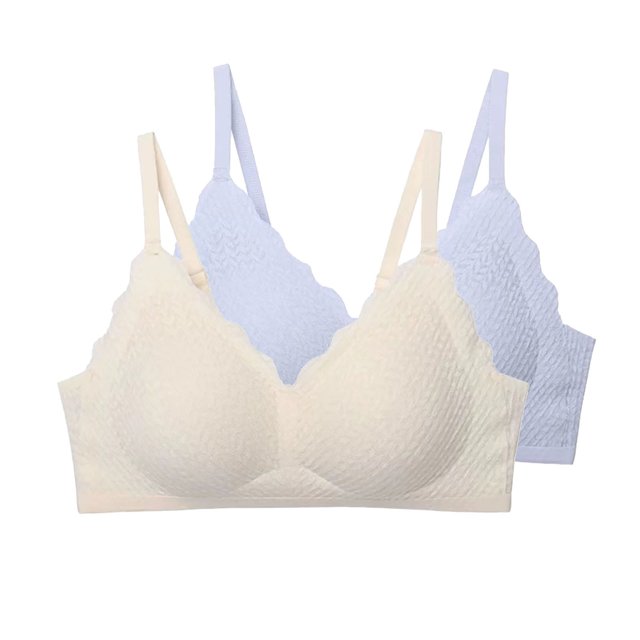 WZXFASHION Soutien-Gorge à Maintien Élevé pour Femmes Bretelles Réglables Couverture Complète Soutien-Gorge Confortable Sans Armature Sans Fil Bleu Clair m