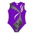 thumbnail image 5 of inhzoy Kids Girls Sleeveless Shiny Rhinestones Gymnastics Ballet Dance Leotard Unitard Purple 14, 5 of 7