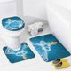 thumbnail image 4 of Juego de 4 cortinas de ducha de Cenicienta con alfombras antideslizantes, tapa de inodoro y alfombrilla de baño, cortina de ducha impermeable con decoración de dibujos animados para baño con 12, 4 of 8