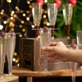 thumbnail image 6 of MATANA 5oz Silver & Gold Glitter Plastic Champagne Flutes, Set of 120, 6 of 9