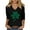 Black C, variant on 3/4 Sleeve Shirt for Women St Patty's Day 2025 Casual Plus Size Clover&Heart Funny St Shirts Tunic Tops, Green 3XL