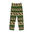thumbnail image 6 of Daiia Dark Green Vintage Corn Pattern Men's Sleep Pant with Pockets and Drawstring,Pajama Pants-Small, 6 of 9