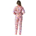 thumbnail image 3 of Just Love Printed Flannel Adult Onesie Pajamas 95813-1C-L (Peace Love, Large), 3 of 3