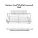 thumbnail image 4 of Toystoory Estante de almacenamiento de acero inoxidable, resistente al agua, sin perforaciones, soporte para inodoro, soporte colgante, Juegos de accesorios de baño, 4 of 6