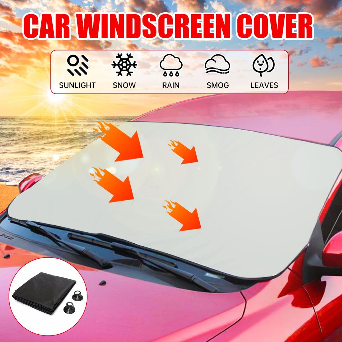 Car Windshield Cover Front Rear Window Sun Snow Shade Visor Protector Shied UK 