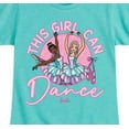 thumbnail image 3 of Barbie - This Girl Can Dance  - Girls Fitted Short Sleeve Graphic T-Shirt, 3 of 5