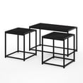 thumbnail image 4 of Furinno 3-Pcs Modern Wood and Metal Living Room Table Set, Americano / French Oak Grey, 4 of 6