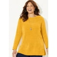 thumbnail image 4 of Catherines Women's Plus Size Chenille Cable-Knit Boatneck Sweater, 4 of 6