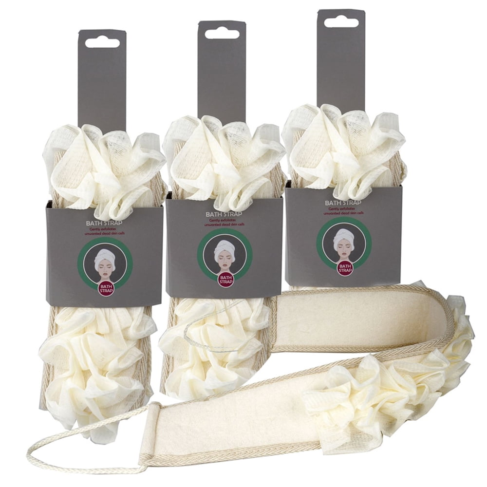 3 Back Scrubber Bath Shower Mesh Sponge Exfoliating Body Brush Nylon