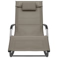 thumbnail image 2 of vidaXL Sun Loungers 2 pcs Textilene Taupe and Grey, 2 of 5