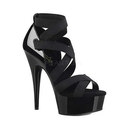 Triple Platform - DELIGHT-657, 6'' Heel 1 3/4'' Platform Triple Criss Cross Sandal