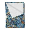 thumbnail image 2 of Nautical Soft Flannel Fleece Blanket, Abstract Pattern Sea Shells Sea Horse Corals Fish Rob Globe Maps Wavy Ocean, Cozy Plush for Indoor and Outdoor Use, 50" x 70", Blue Multicolor, by Ambesonne, 2 of 5