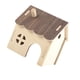 thumbnail image 4 of Casa escondite de hámster de madera, hábitat de animales pequeños, de cabaña, accesorios para hámster, cabaña para mascotas pequeñas,, 4 of 9