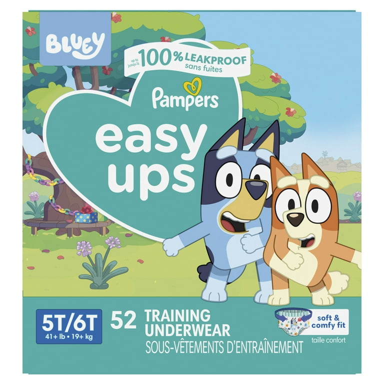 Pampers Easy Ups Bluey Training Pants Toddler Boys Size 5T/6T 52 Count  (Select for More Options) 