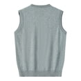 thumbnail image 3 of JTieacloth Big And Tall T Shirt Men's Wear Autumn And Winter Warm Comfort Classic Business Sleeveless Casual Vest V Neck Knit Solid Color Vest, 3 of 3