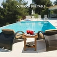 thumbnail image 5 of Nalone 2-Layer Outdoor Side Table, HDPE Weather-Resistant Adirondack with Storage Shelf for Living Room Bedroom, Outdoor Side Table, Patio End Table Outside-Teak, 5 of 6