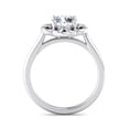 thumbnail image 2 of Bow Jewel 14K White Gold Plated Engagement Ring - 1.5 Ct Round Cut Lab Created Diamond Solitaire Ring for Women - Elegant Gift for Proposals - Timeless Style, 2 of 3