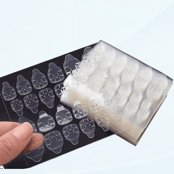 Waterproof Breathable Jelly Double Sided Adhesive Tabs Nail Glue Sticker False Nail Tips for DIY Manicure Nail Art Decoration (240Pack)