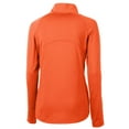 thumbnail image 3 of Women's Cutter & Buck Orange Durham Bulls Adapt Eco Knit Stretch Recycled Half-Zip Top, 3 of 3
