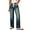 Blue Sapphire, variant on Women's Wide Leg Jeans High Waisted Stretchy Straight Leg Baggy DrawstringDenim Pants
