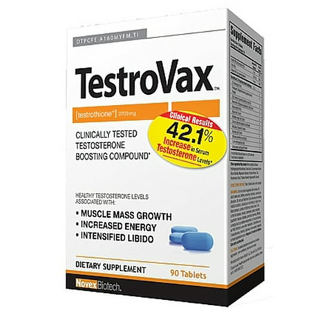 Testrovax Testé cliniquement testostérone Dynamiser comprimés composés - 90 Ea