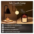thumbnail image 5 of Lampe Chauffe-Bougie avec Minuterie pour Grand Pot de Bougie Parfumée, Hauteur Réglable, Lumière à Intensité Réglable, Chauffage Rapide, 5 of 5