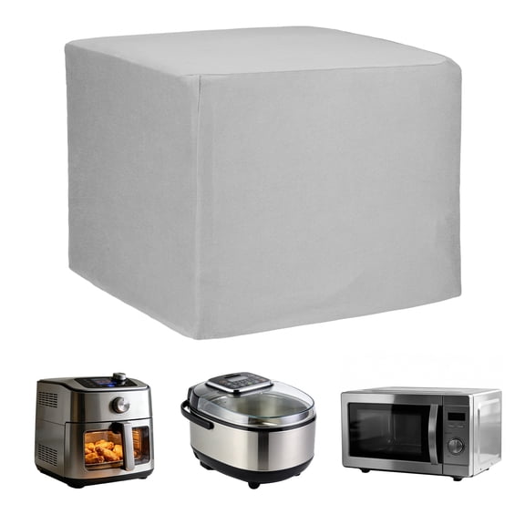 Uxcell Air Fryer Cover 12''x 12''x 15'' - Waterproof Protective Heat-Resistant Rice Cooker Cover Small Appliance Dust Jacket for Air/Fryer/Oven, Light Gray